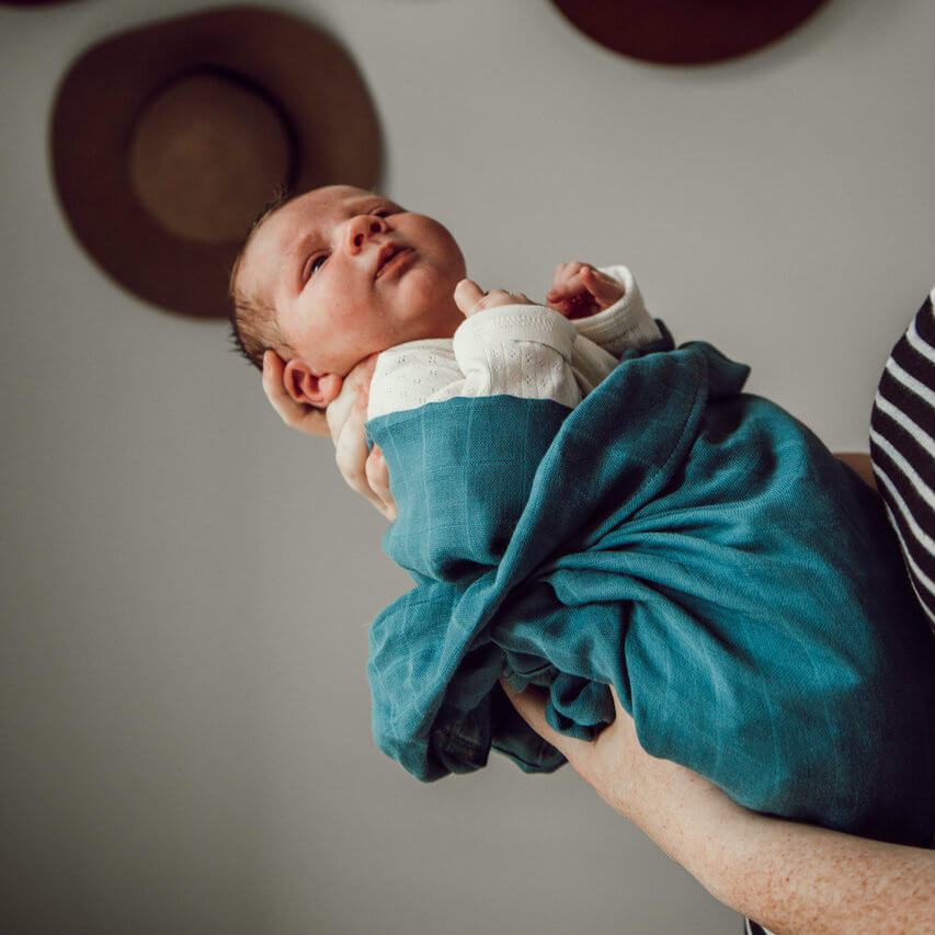 Snuggle Hunny Kids | Azure I Organic Muslin Wrap