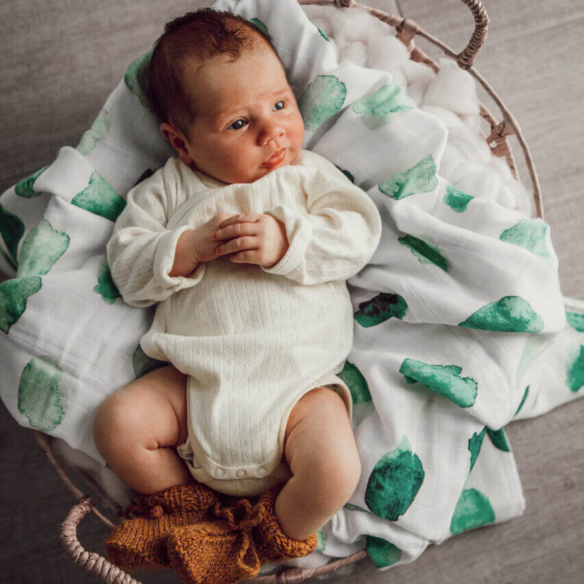 Snuggle Hunny Kids | Sea Mist I Organic Muslin Wrap