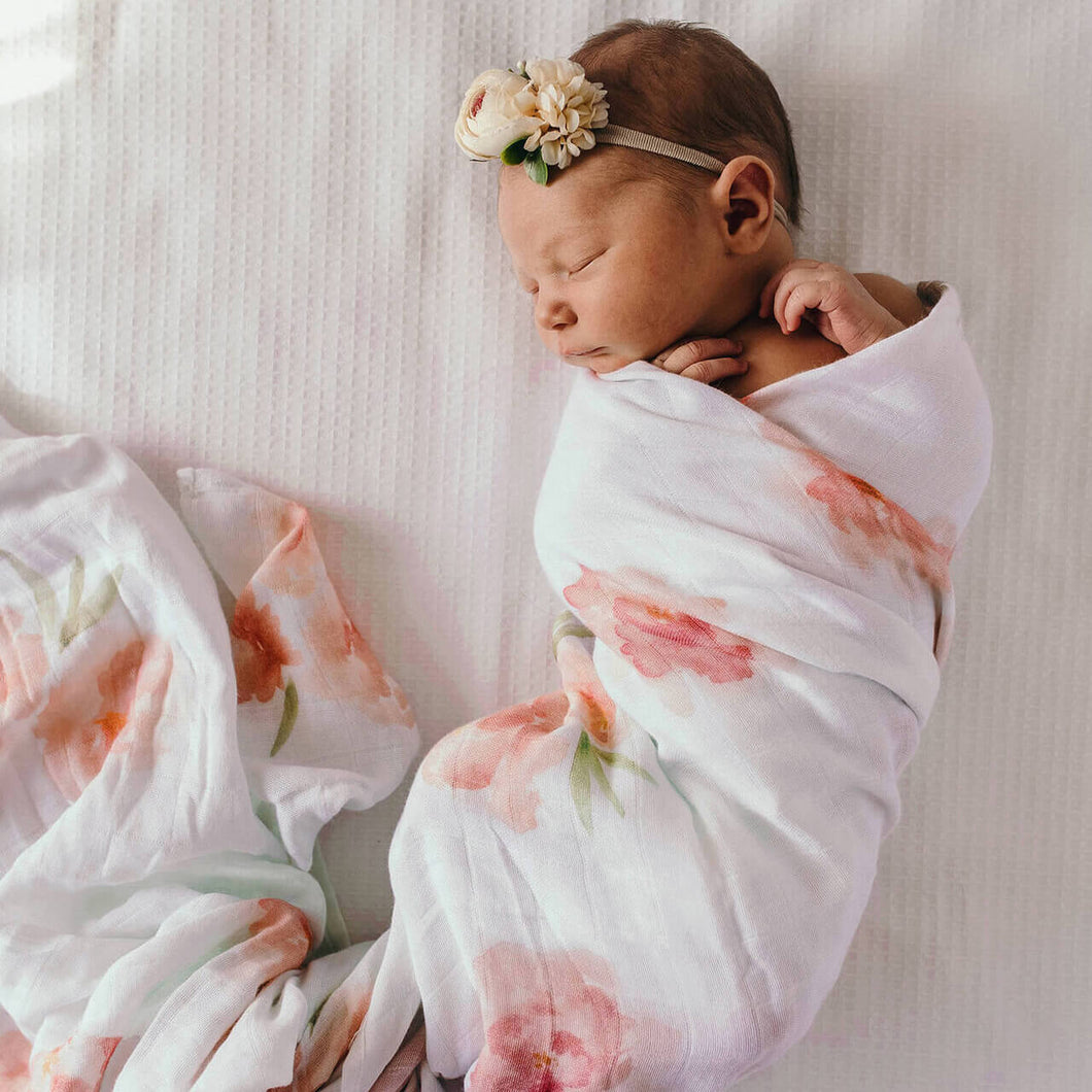 Snuggle Hunny Kids | Sorbet Bloom I Organic Muslin Wrap